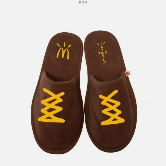 Cactus Jack McDonalds House Slippers 2 pairs - Picture 3 of 4